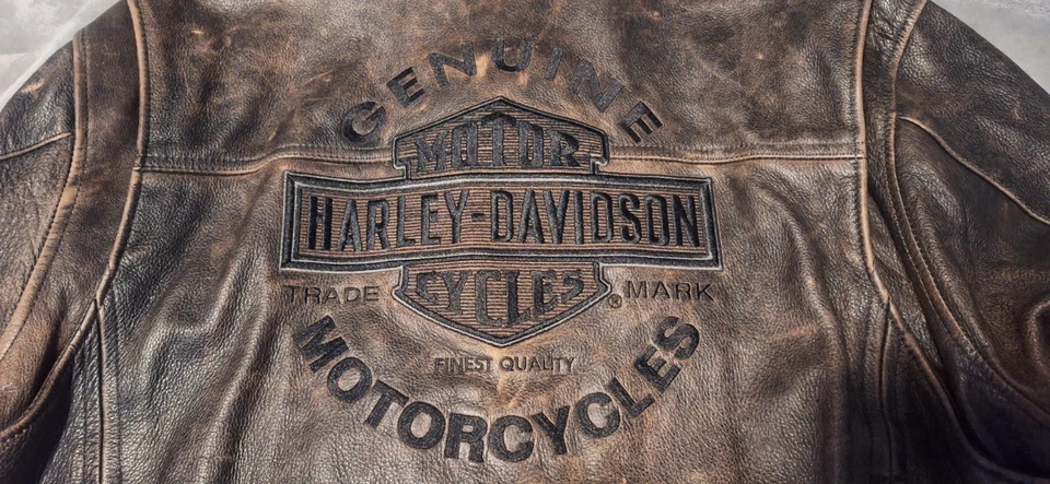 Chaqueta de cuero Harley Davidson para hombre Roadway - marrón envejecido - XL - 98002-11VM Foto 2 de 4