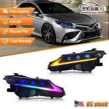 RGB LED Headlight Assembly For 2018-2024 Toyota Camry Sequential Animation Lamp