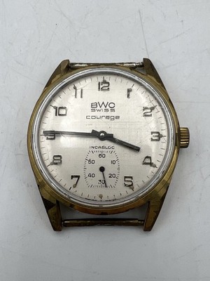 BWC Swiss Courage Incabloc mechanisch Handaufzug VINTAGE Armbanduhr 35mm