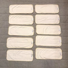 Alva Baby Cloth Diaper Inserts 13" lot Of 10 Super Soft NEW