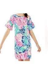 LILLY PULITZER GIRL'S MINI LINDELL DRESS MULTI BEACH PLEASE LARGE 8-10 