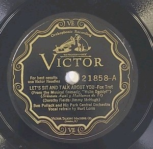 HEAR* Victor 21858 Talk About You / Futuristic Rhythm - Ben Pollack 78rpm Record