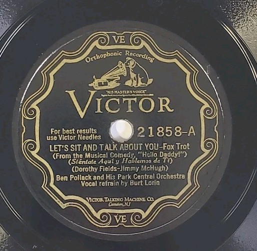 HEAR* Victor 21858 Talk About You / Futuristic Rhythm - Ben Pollack 78rpm Record
