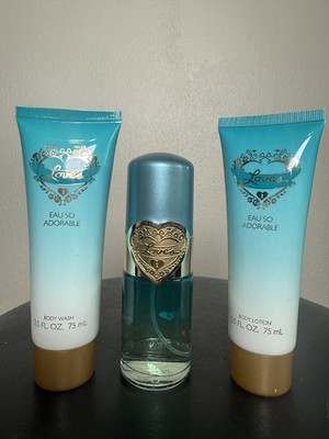Love's Eau So Adorable Body Lotion 2.5 Oz EDP Spray 1.5 Oz Body Wash Perfume