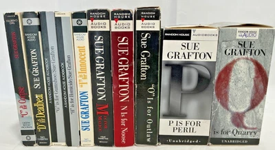 Lot of 10 Sue Grafton Kinsey Milhone Audio Books On Cassette Alphabet Mysteries - Image 1 of 4
