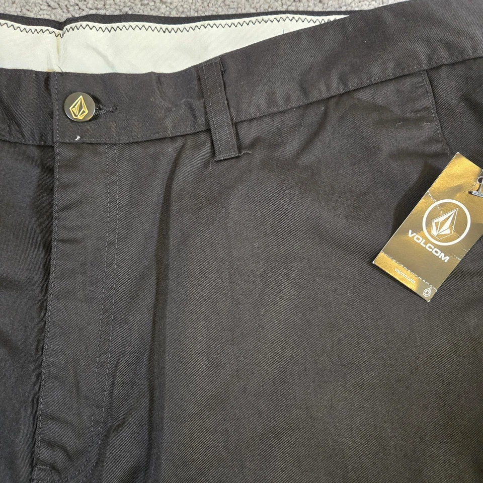 Volcom Frickin Modern Stretch Chino Shorts Size Mens 38 Black NWT - Image 2 of 4