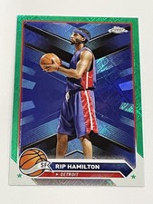 2023-24 Topps Chrome Basketball Green Logo Refractor - Rip Hamilton - Pistons