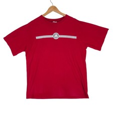 Vtg Adidas Graphic T-Shirt Mens L Red Athletic Excellence Short Sleeve Y2K