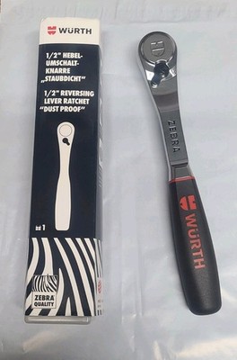 Wurth Tools Zerba 1/2'' Drive Ratchet 72 Fine Tooth Sealed Dust Proof 