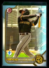 Zayed Salinas 2022 Bowman 1st Edition #BPPF-122 Sky Blue Foil