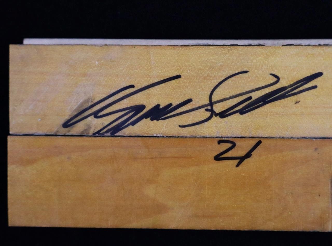 Dominique Wilkins Autograph Signed GAME USED COURT FLOOR AUTO Schwartz COA view 2