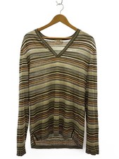 HERMES Knit Sweater Thin L Linen KHK