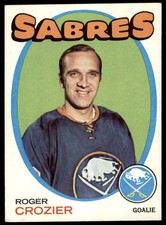 1971-72 Topps #36 ROGER CROZIER  Buffalo Sabres  EX-EXMT