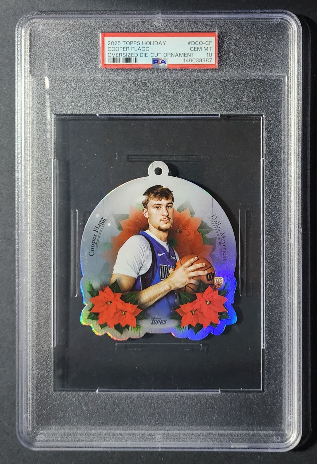 2025 Topps Holiday Die-Cut Ornament Cooper Flagg #DCO-CF PSA 10