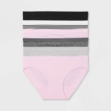Women's 6pk Seamless Bikini Underwear - Auden  Assorted Color S: Solid
