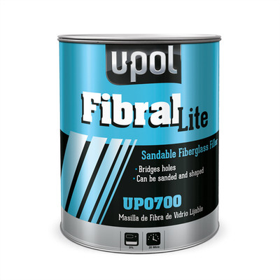  U Pol Products FIBRAL LITE UP0700 Lite Fiber Glass Filler, 3 Liter Tin, Yellow 
