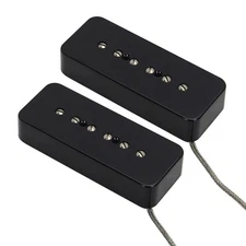 Black P90 Soap Bar Alnico  5 Pickups LP Guitar Neck+ Bridge Pickups Set