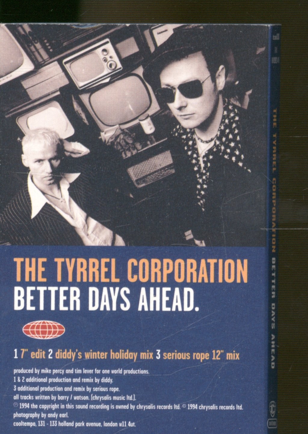 Tyrrel Corporation Better Days Ahead cassette UK Cooltempo 1994 cassette single