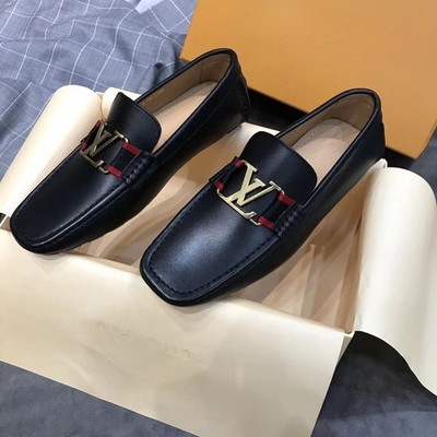 Men's Handmade Leather Shoes, Fashion Loafers, Black Formal Dress moccasins