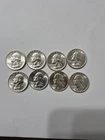 1959  Washington Silver BU Quarter  90% Silver 8 Coins