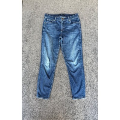 J Brand Mid Rise Skinny Jeans Medium Wash Blue Denim Size 29