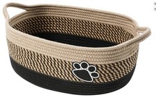 Small Woven Baskets for Organizing Rope Storage Basket with Handle Cute Cotton