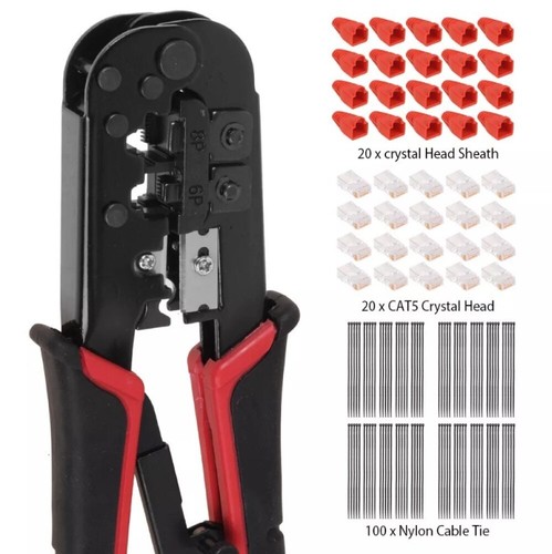 Netzwerk Reparatur Werkzeug Satz Crimpzange LAN Kabeltester für RJ45 RJ11 RJ12 . - Afbeelding 10 van 24