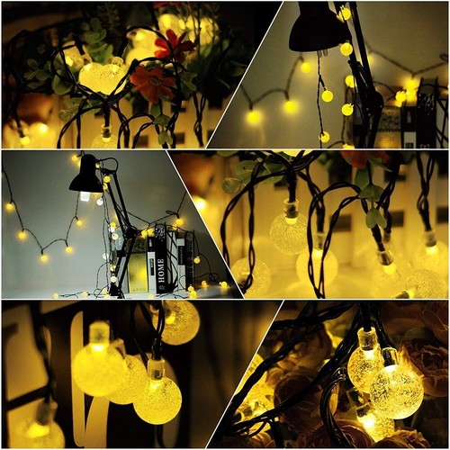 Luces de cuerda LED para exteriores de hadas solares impermeables 8 modos luz de Navidad exterior - Imagen 17 de 17