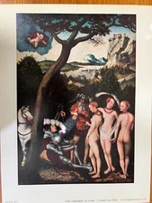 Cranach the Elder "The Judgment of Paris" Print, Plate E 11