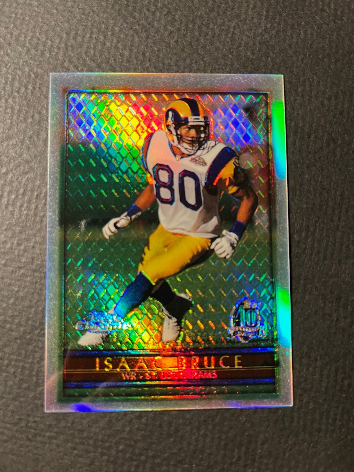 ISAAC BRUCE 1996 Topps Chrome #60 REFRACTOR / Rams / HOF / Memphis State