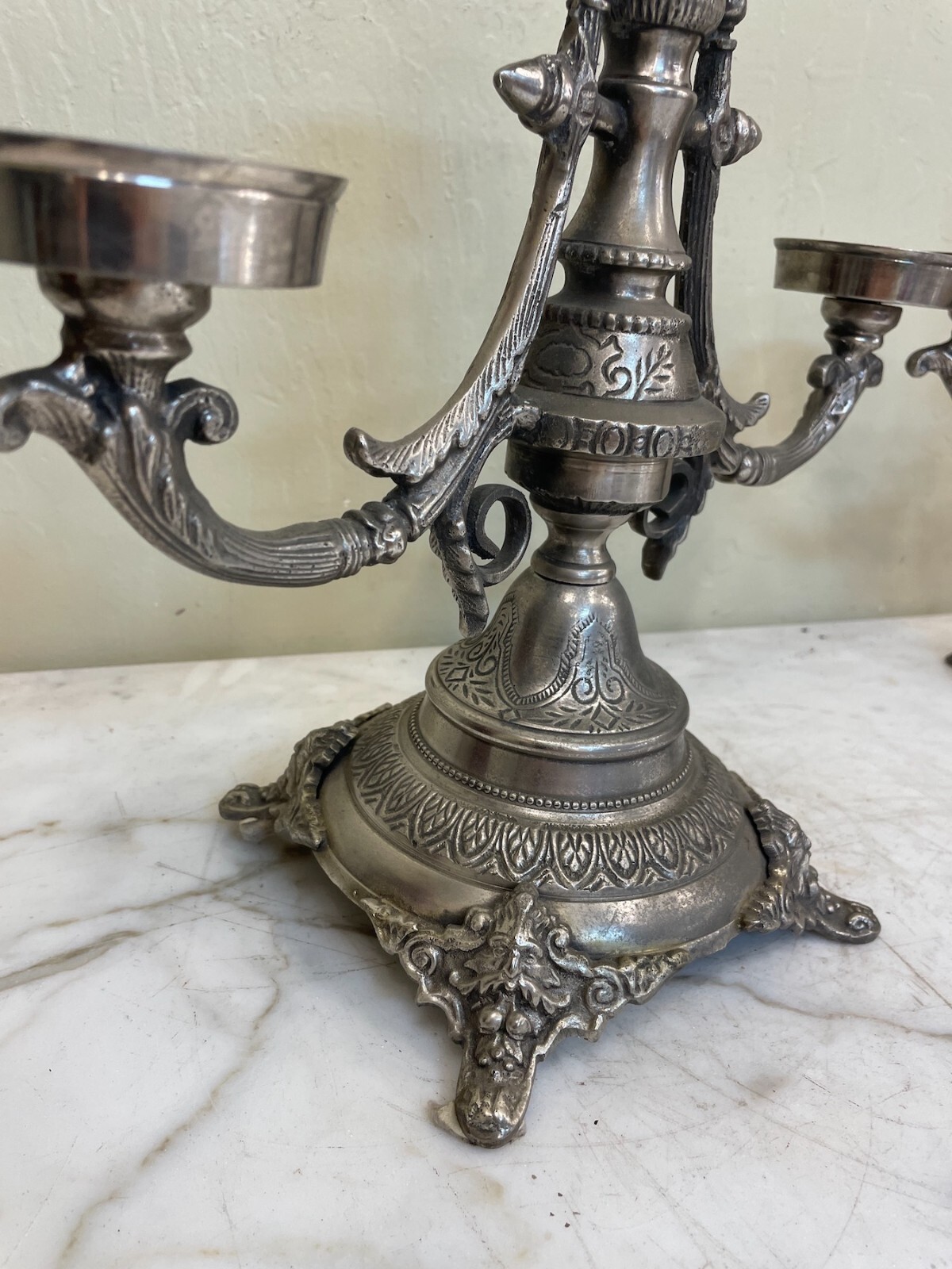 Pair of Vintage Silver Plated Candelabras eBay