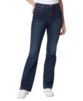 Gloria Vanderbilt Amanda Bootcut Jeans Women's 4 Castlewood Button Front Closure
