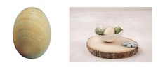 UOVO IN LEGNO 30x23mm PER DECORAZIONI dipingere richiamo uova quaglia