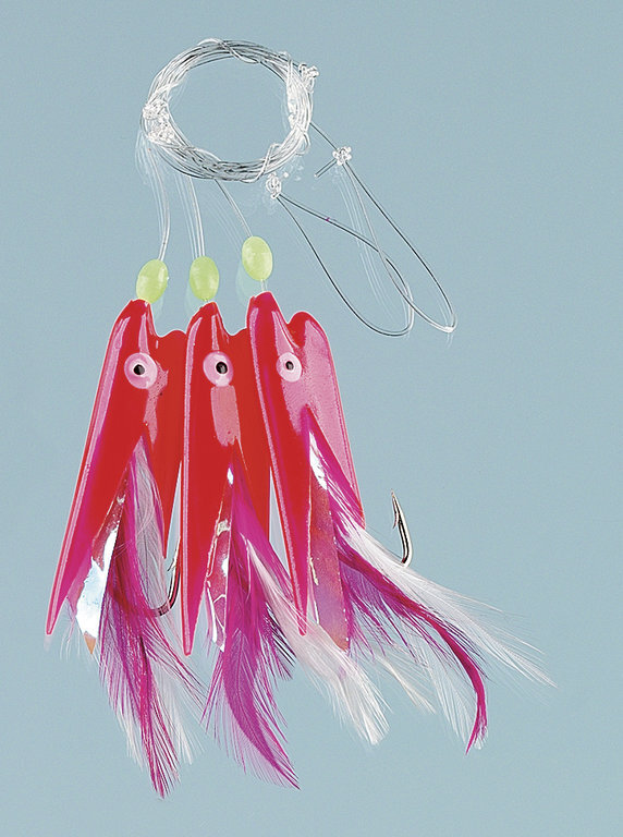 FLADEN Max Cod Rig Pink - Cod Leader, 3 Size 6/0 Hooks, Sea Leader