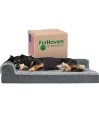 Furhaven Orthopedic, Cooling Gel, and Memory Foam Pet Beds for Small, Medium,...