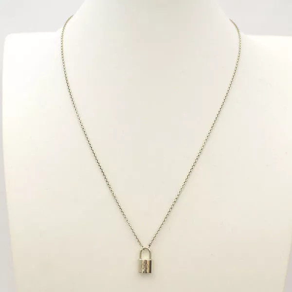 Japan Used Necklace] Louis Vuitton Pandantif Silver Lockit