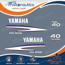 Kit Adesivi calandra motore marino fuoribordo Yamaha 40 cv F40 barca