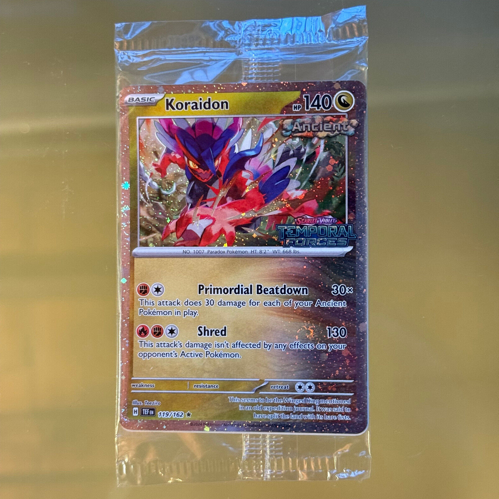 Pokemon Card Koraidon 119/162 Temporal Force Stamped Promo UK Exclusive Sealed💎