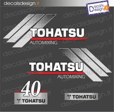 Adesivi motore marino fuoribordo Tohatsu 40 cv Automixin gommone barca stickers