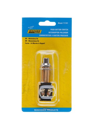 Seachoice 2-Position Push Button Starter/Horn Switch,Silver - Picture 7 of 10