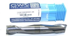GWS 7/16" Carbide Double End Endmill 2FL D/E 9/16" LOC 2.75" OAL 5224375C4 New