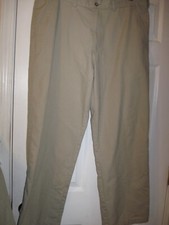 George Men's 40x30.5 Flat Front Khaki's Cotton Blend