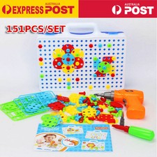 237X Set Mosaic Building Blocks Peg Electric Drill Assemble Toy Christmas Gift #