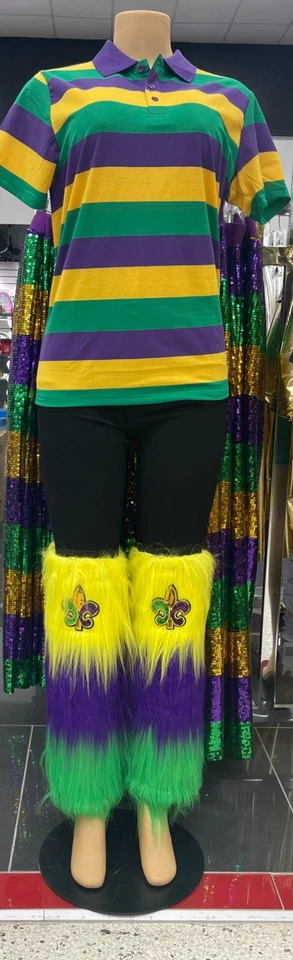 Mardi Gras ноги подогреватели W Fleur De Lis, Mardi Gras загрузки чехол новый парад наряд - Изображение 3 из 4
