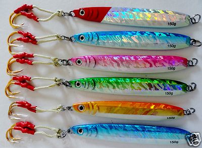 5.25oz /150g Knife Vertical Butterfly jigs 6 Pieces Saltwater Fishing