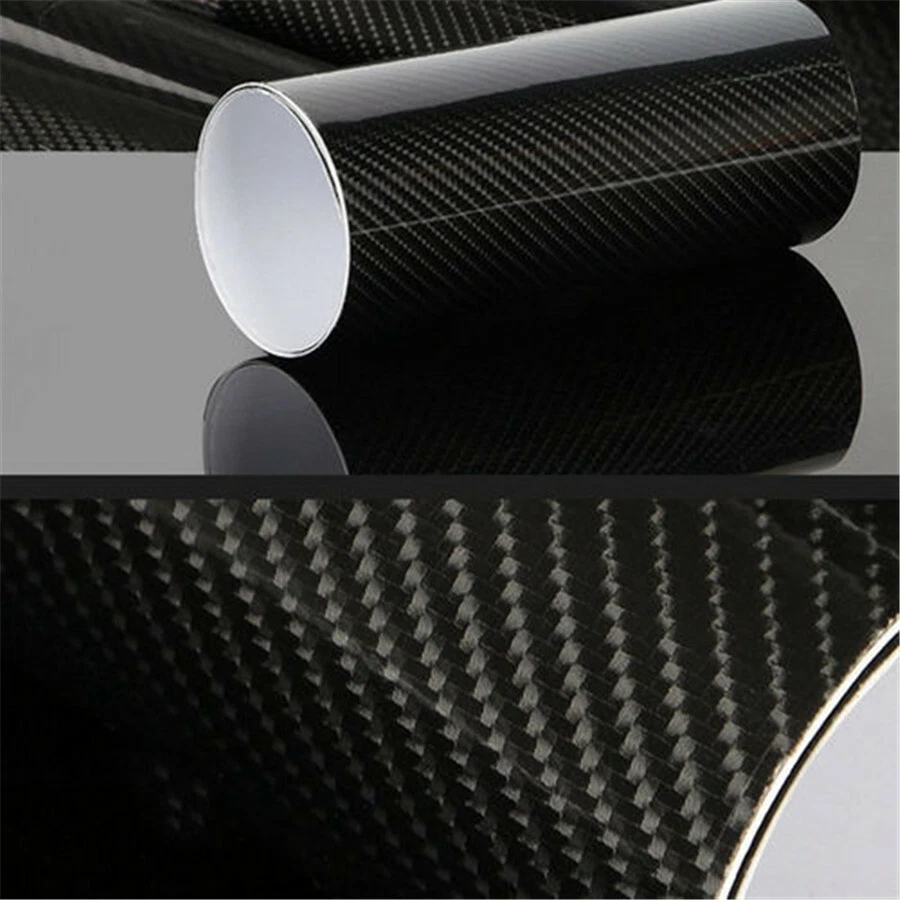 7D Ultra Gloss Glossy Black Carbon Fiber Vinyl Wrap Sticker Decal Car Part - Изображение 2 из 4