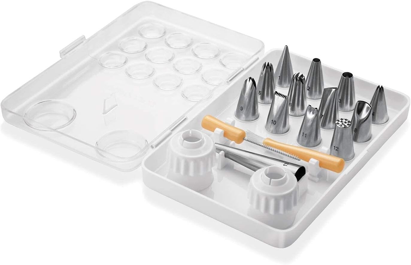 Tescoma 630498 Beccucci, bocchette decoratori Delicia, 13 pezzi, inox - Rotex