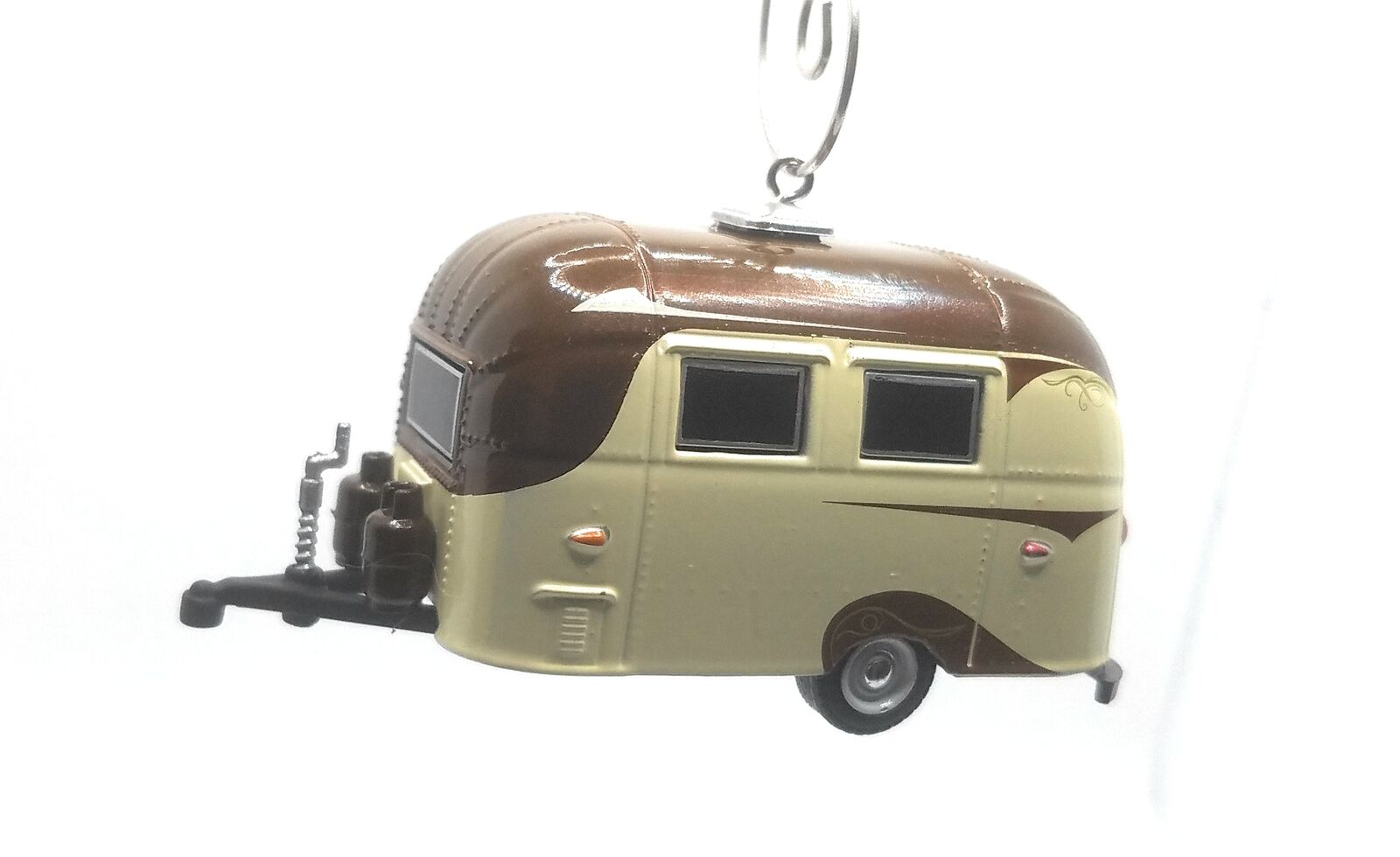 Christmas Ornament for Airstream 16' Bambi Trailer Cream Brown