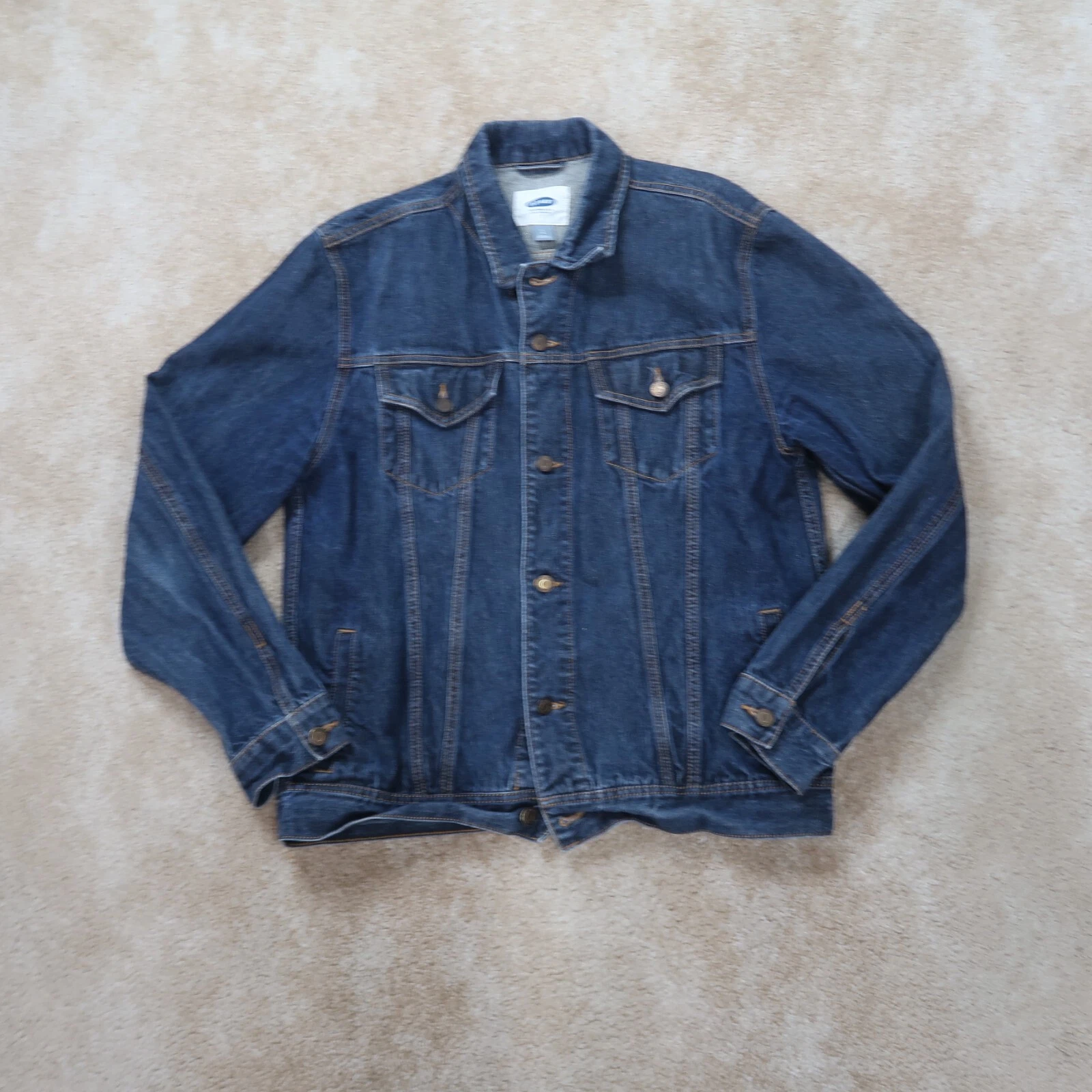 Old Navy Denim Jacket Men's Large Blue Denim Long Sleeve Jeans