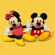 Vintage 1990  s Disney Mickey and Minnie Mouse Applause Plush-NWT